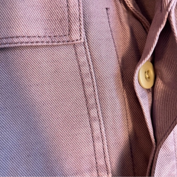 Madewell Women’s Button Up Long Sleeve Jumpsuit Smoky Grape Purple Large - Picture 8 of 14